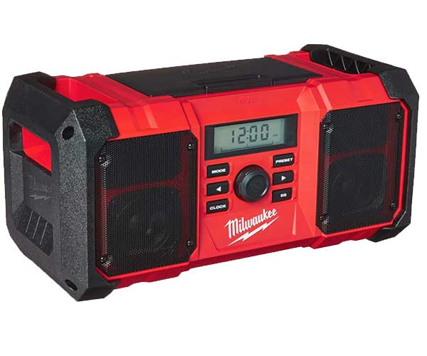  Milwaukee 2890-20 18V Dual Chemistry M18 Jobsite Radio with Shock Absorbing End Caps