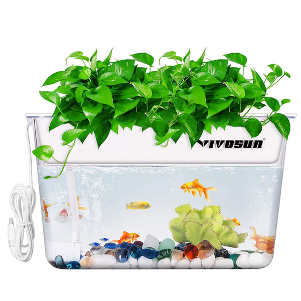 VIVOSUN  Aquaponic Fish Tank Hydroponic Cleaning Tank Fish Feeds Plants and Plants Clean Tank