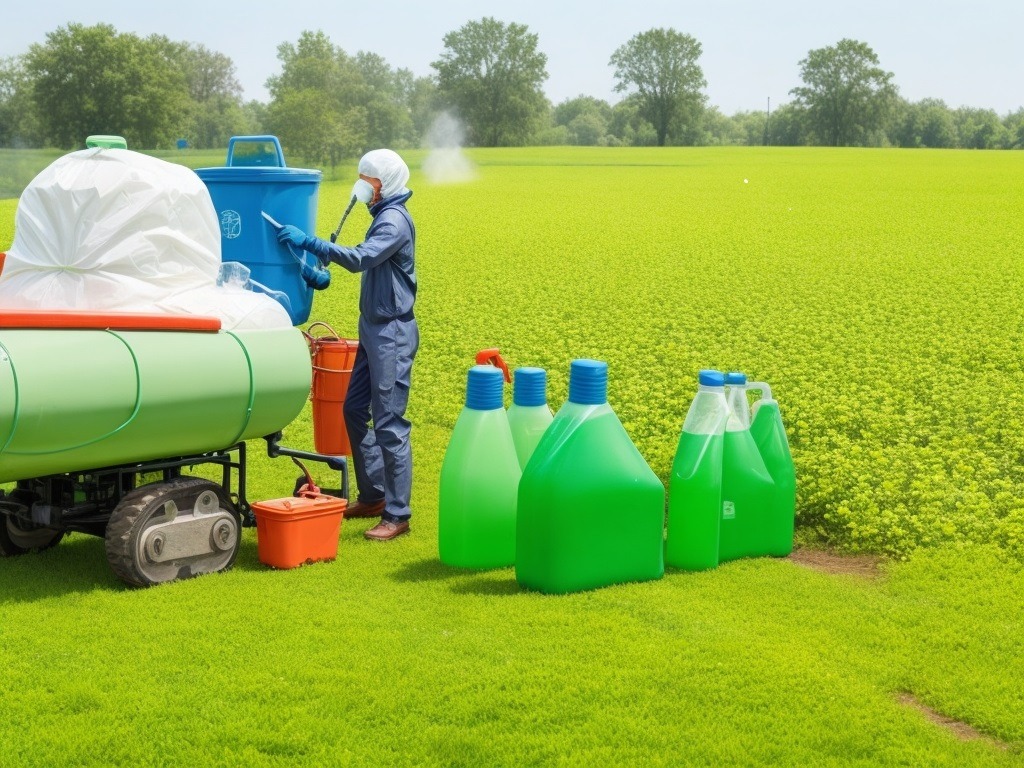 Synthetic chemicals as fertilizers in farming.